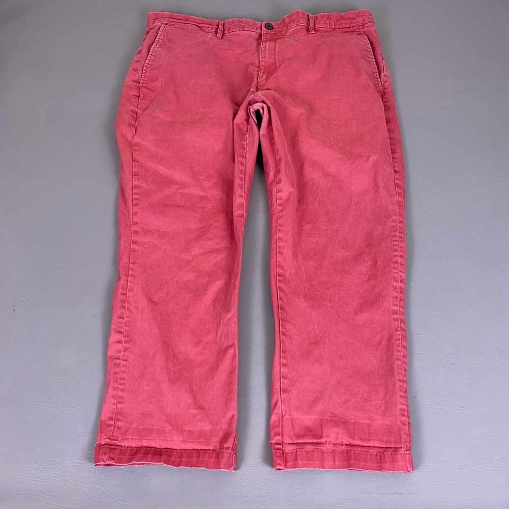 Goodthreads Chino‎ Pants Men's 40x28 Athletic Fit Red Cotton Stretch